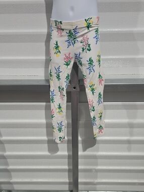 Carter's White Floral Print Girls' Leggings Size 6